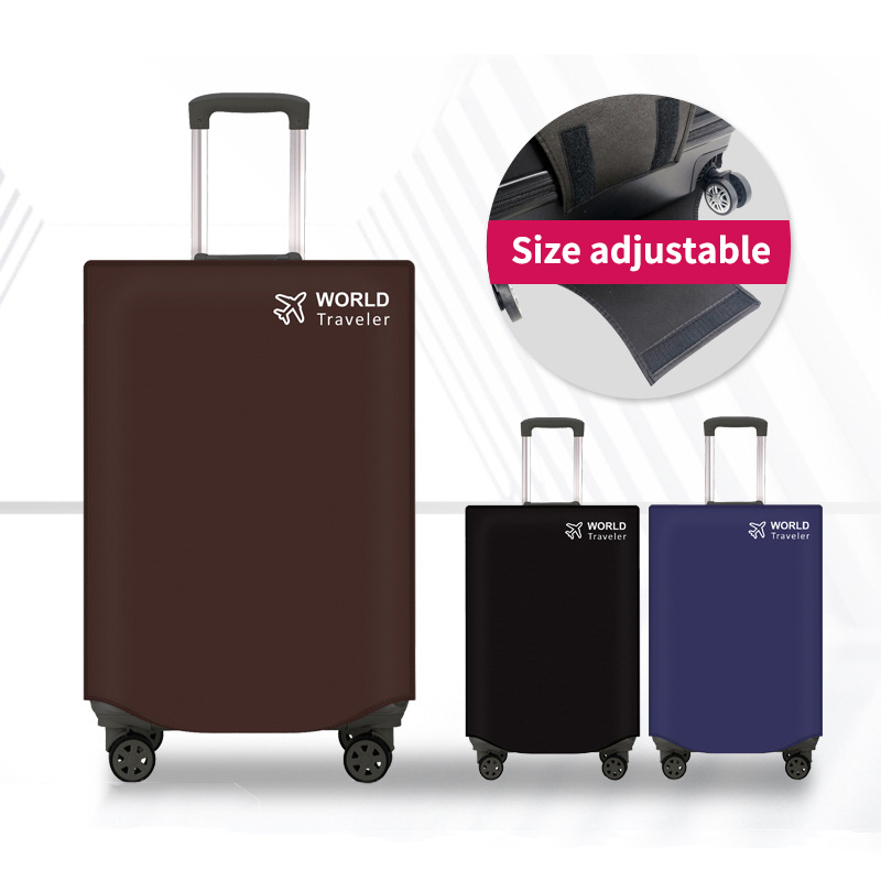 Luggage Protective Cover Transparent - ฝาครอบป้องกันช่องเก็บสัมภาระผ้าใยสังเคราะห์เนื้อหนาทนทานต่อการฉีกขาดผ้าคลุมกระเป๋าเดินทางสีดำสำหรับเดินทาง