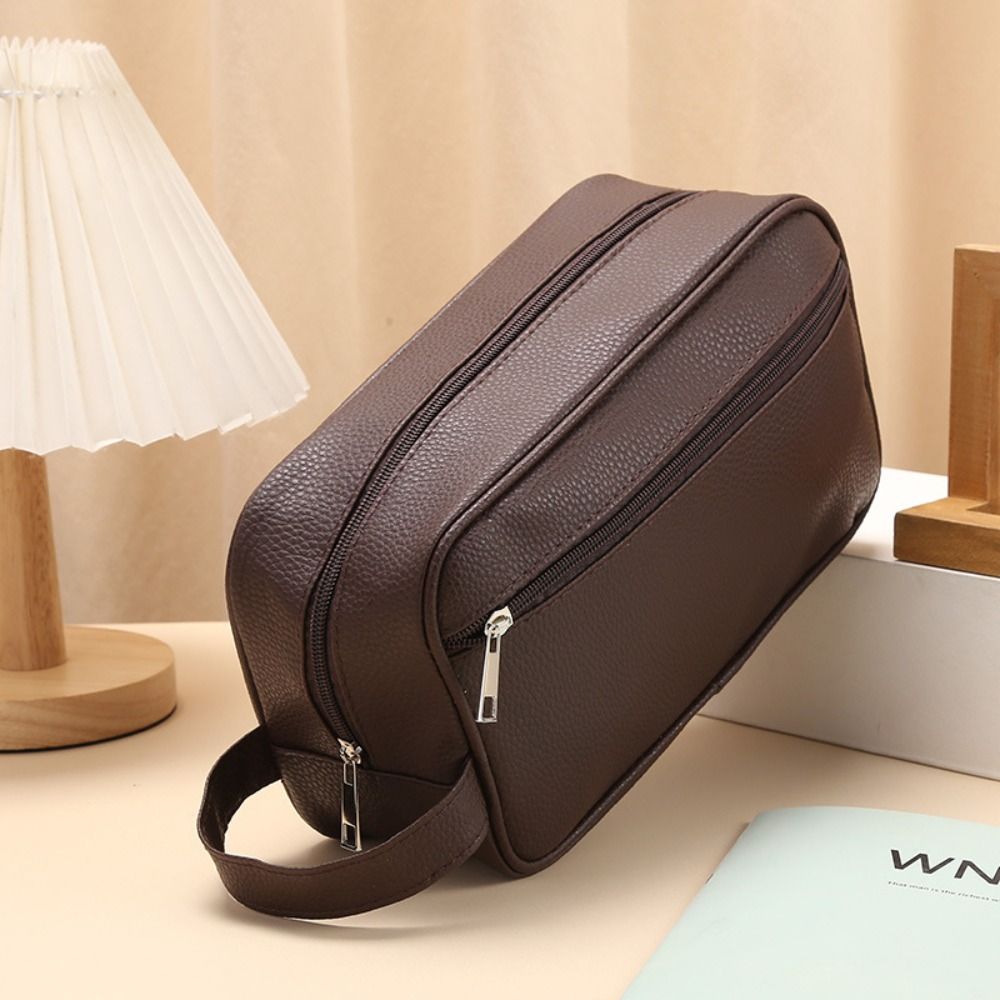 Cosmetic Bags - กระเป๋าเครื่องสำอางสำหรับผู้ชาย ความจุขนาดใหญ่ รุ่นใหม่ กระเป๋าเดินทาง หนัง PU