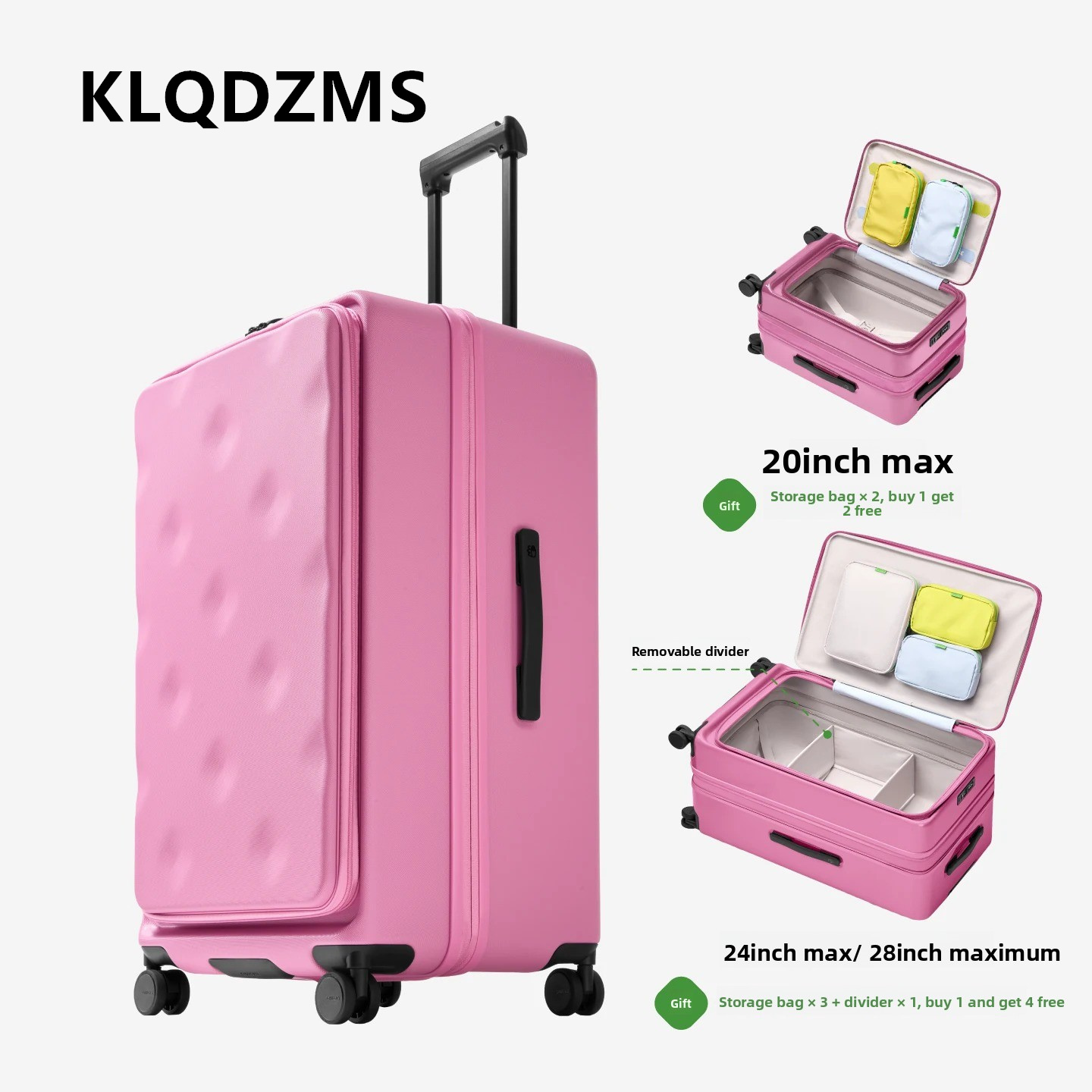 KLQDZMS กระเป๋าเดินทาง กระเป๋า - Spinner Wheel Rolling Suitcase 20 Inch บทวิจารณ์และราคา