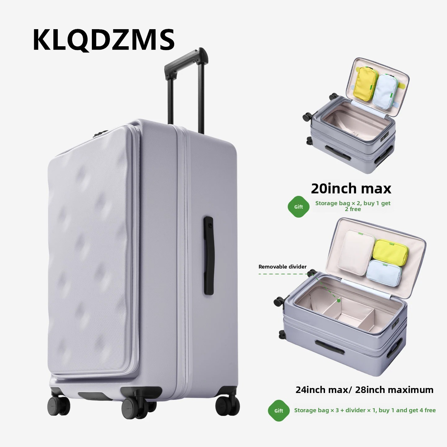 KLQDZMS กระเป๋าเดินทาง กระเป๋า - Spinner Wheel Rolling Suitcase 20 Inch บทวิจารณ์และราคา