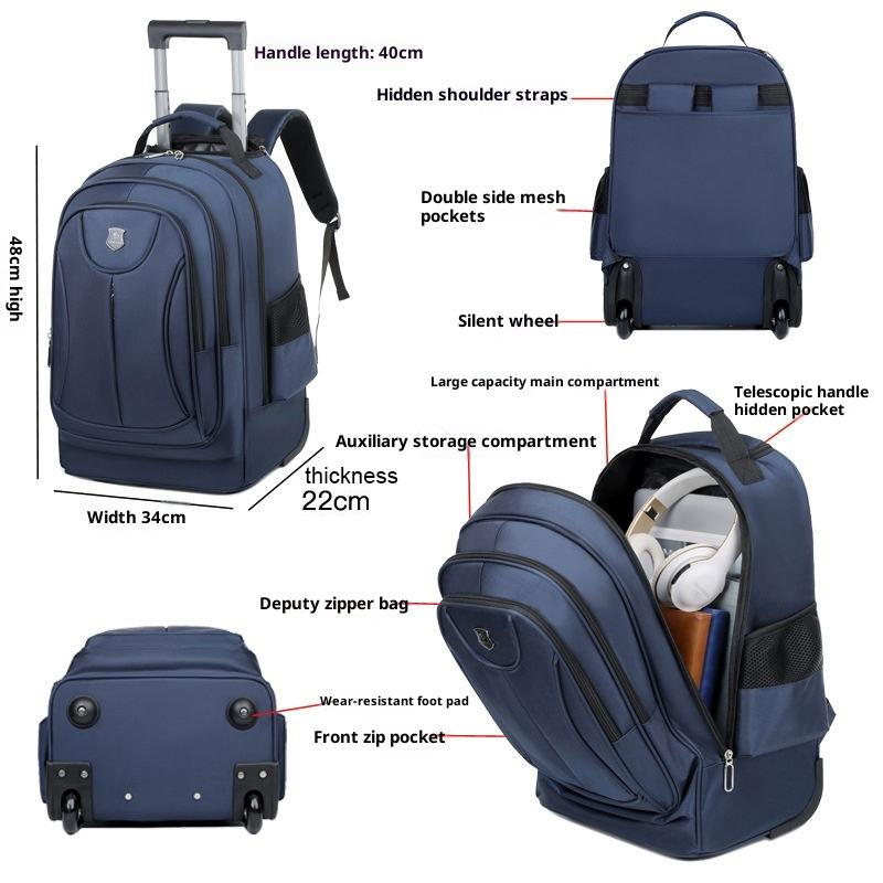 กระเป๋าเป้สะพายหลังสำหรับเดินท - Foldable Rolling Luggage Bag บทวิจารณ์และราคา