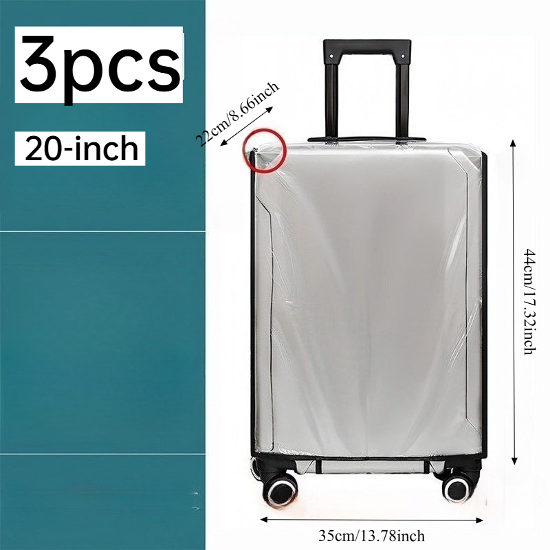 3 ชิ้น ปลอกหุ้มกระเป๋าเดินทาง  - Luggage Protective Cover Transparent บทวิจารณ์และราคา