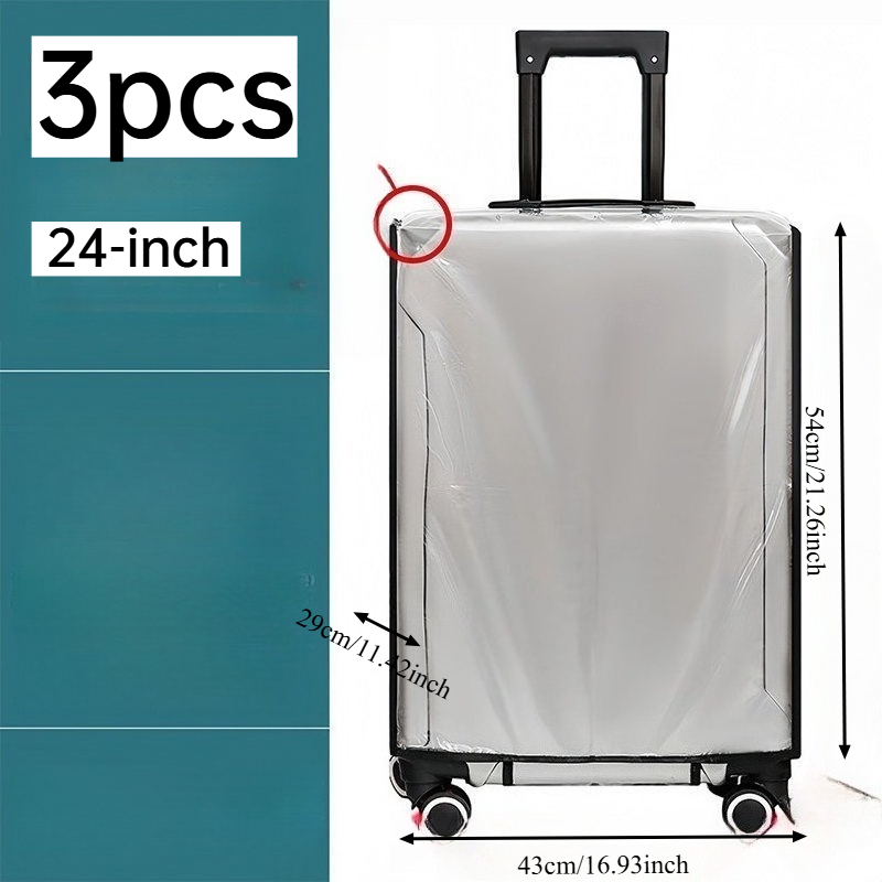 3 ชิ้น ปลอกหุ้มกระเป๋าเดินทาง  - Luggage Protective Cover Transparent บทวิจารณ์และราคา