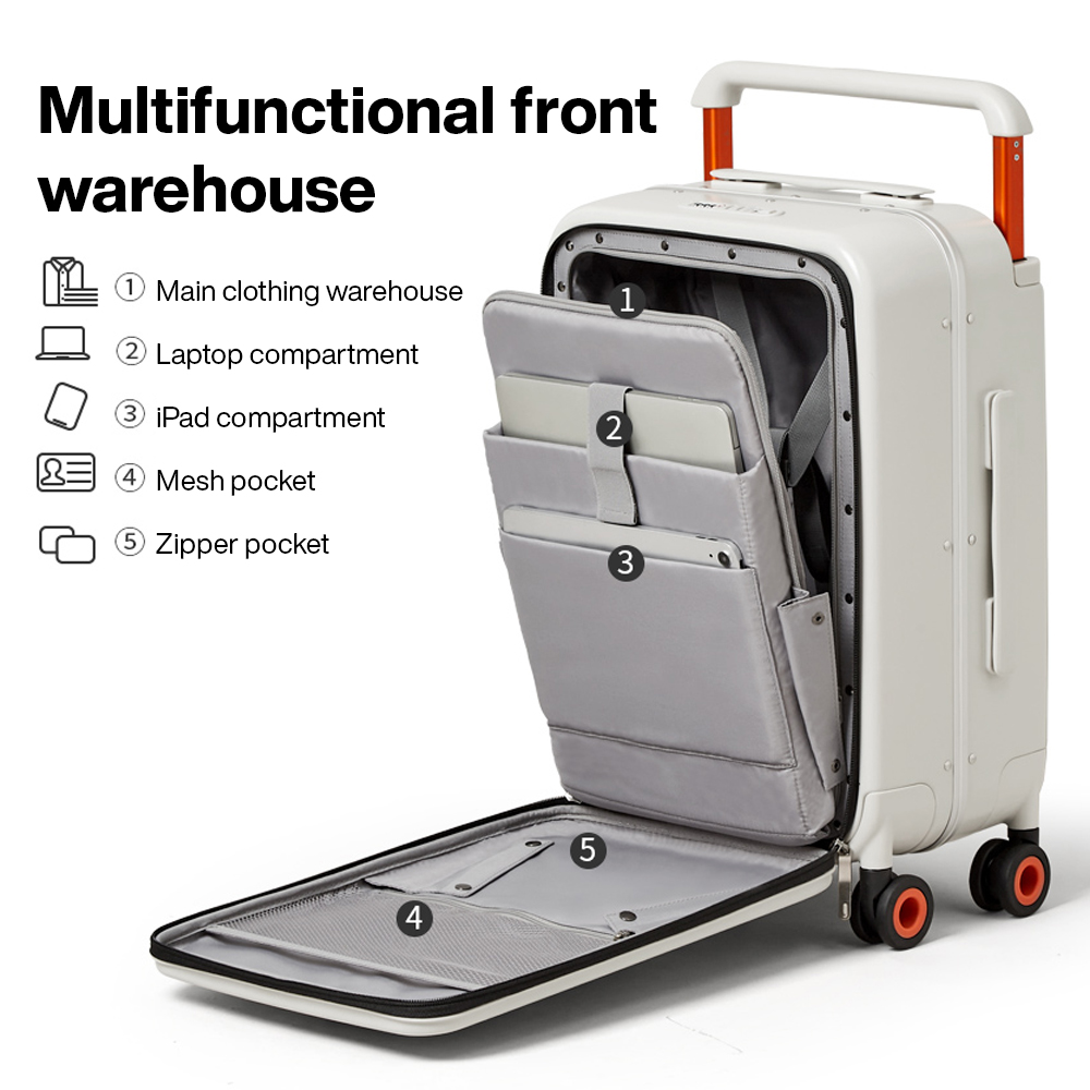 กระเป๋าเดินทางดีไซน์ใหม่จาก Mi - Aluminum Frame Carry On Luggage บทวิจารณ์และราคา