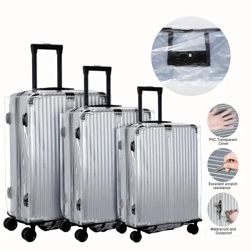18-30 นิ้วกระเป๋าเดินทาง PVC C - Luggage Protective Cover Transparent บทวิจารณ์และราคา